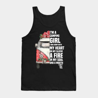 Camping Girl Mouth Tank Top